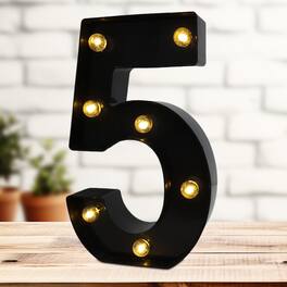 Paradigms Interiors - Led Marquee Numbers 8 Light Up For Party Letters Lighted Number Table Birthday Night Christmas Or Home Deco - 5