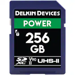 Delkin Devices - Power 256GB UHS-II U3/V90 SDXC Memory Card