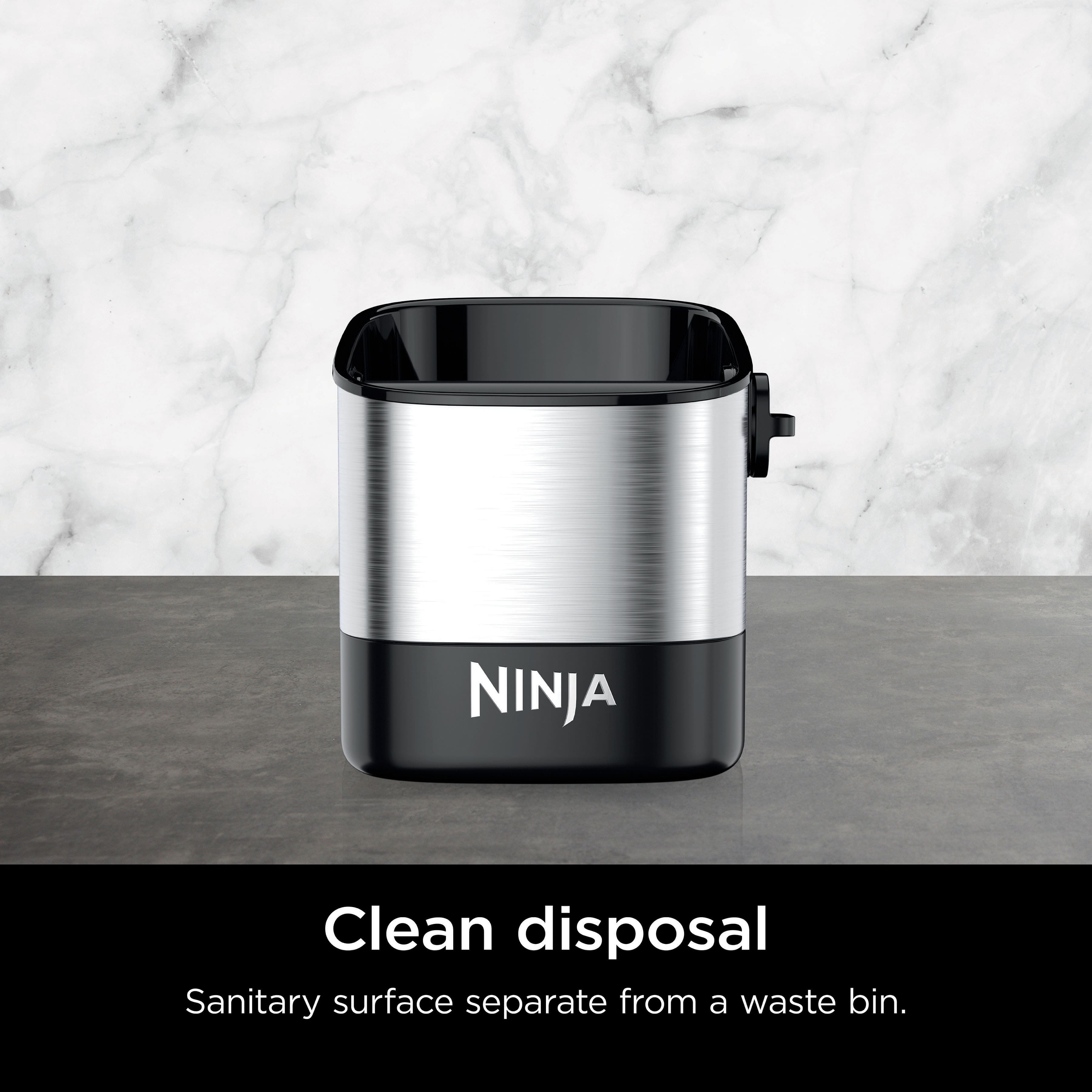 NINJA Clean Disposal: Sanitary Surface Separate from a Waste Bin.