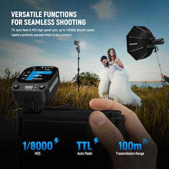 Neewer QZ S TTL Flash Trigger for Sony, HSS, OLED Touchscreen Neewer QZ S TTL Flash Trigger for Sony, HSS, OLED Touchscreen