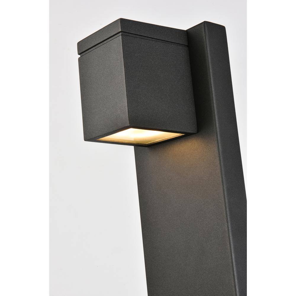 Alt View 3. Living District - Raine Integrated LED wall sconce in black - Black.
