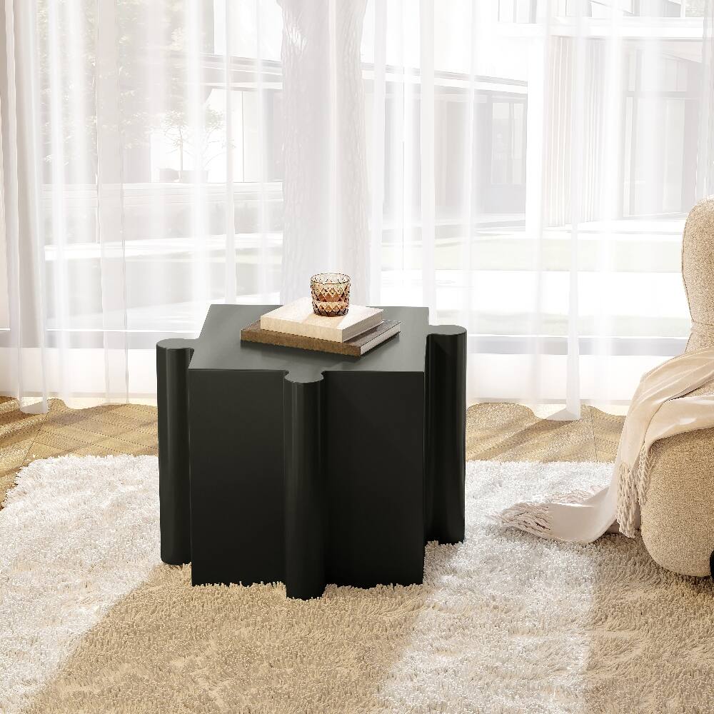 Front. Loheer - Loheer Modular Side Table Puzzle Art MGO Outdoor Table Black - Black.