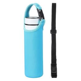 Unique Bargains - 2pcs Neoprene Water Bottle Sleeve, 15.5-20oz Insulated Carrier Bag with 2 Straps for Travel - Blue
