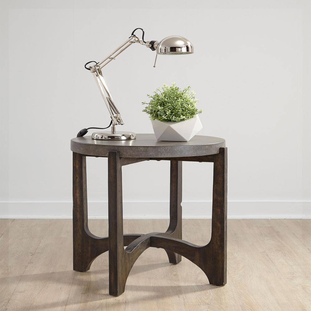 Alt View 1. Liberty Furniture Industries - Cascade End Table in Wirebrush Rustic Brown - Brown.