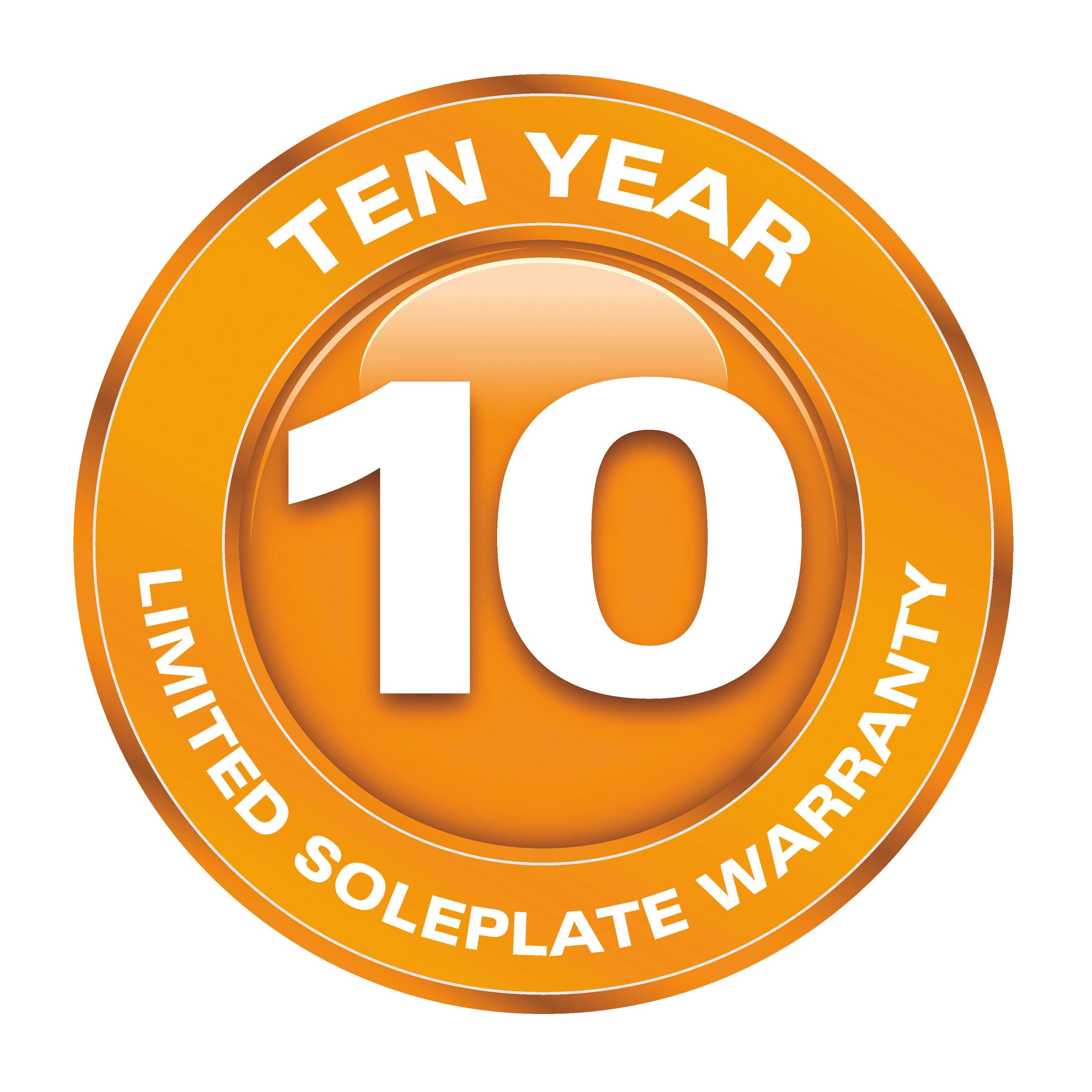 TEN YEAR  
LIMITED SOLEPLATE WARRANTY