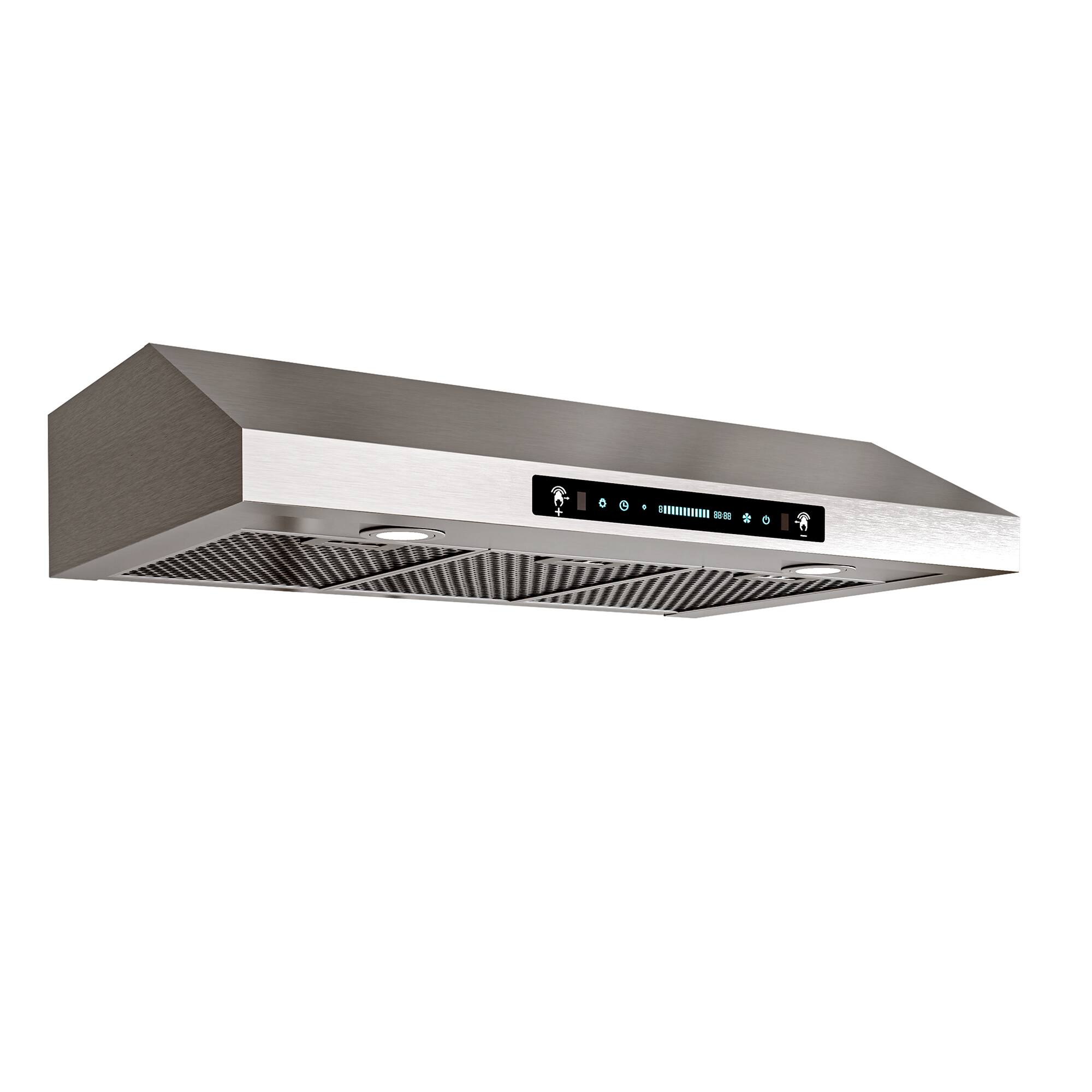 Angle. Onefly - 36 inches - Ducted - Under Cabinet Range Hood - Stainless Steel.