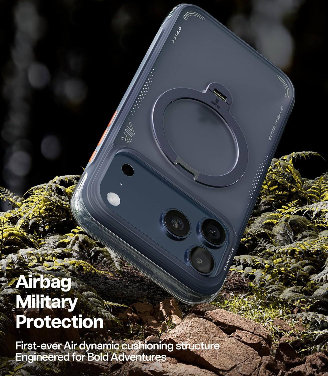 Airbag Military Protection  
First-ever Air dynamic cushioning structure  
Engineered for Bold Adventures