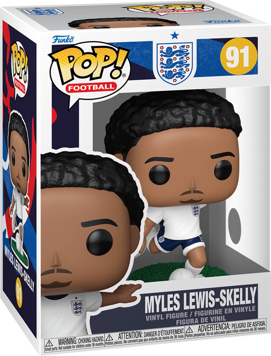 Funko POP! FOOTBALL 91  
MYLES LEWIS-SKELLY  
VINYL FIGURE / FIGURINE EN VINYLE / FIGURA DE VINIL  

ADVERTENCIA: PELIGRO DE ASFIXIA.  
ATTENTION: DANGER D'ÉTOUFFEMENT.  
WARNING: CHOKING HAZARD.  
Small parts. Not suitable for children under 36 months.