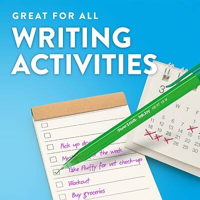 GREAT FOR ALL WRITING ACTIVITIES

- Pick up dry cleaning
- Meet up with friends this week
- Take Fluffy for vet check-up
- Workout
- Buy groceries