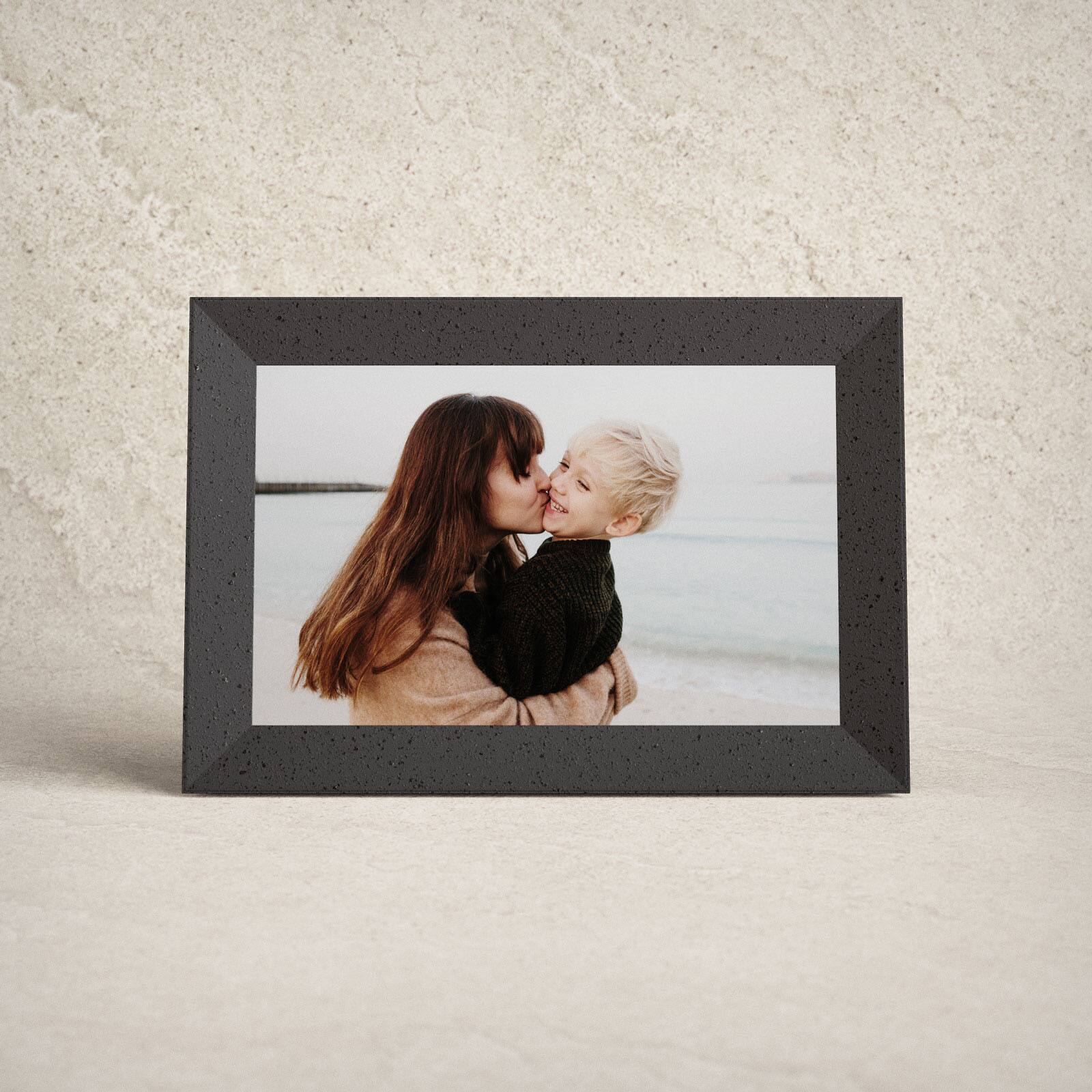 Front. Aura Home - 10.1" HD Wifi Carver Stone Basalt- Digital Photo Frame by Aura - Basalt.