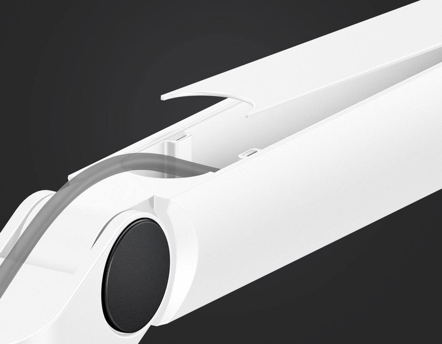 Alt View 1. FINEAK - Premium Low Profile Mic Arm for Streaming & Podcasting - White.