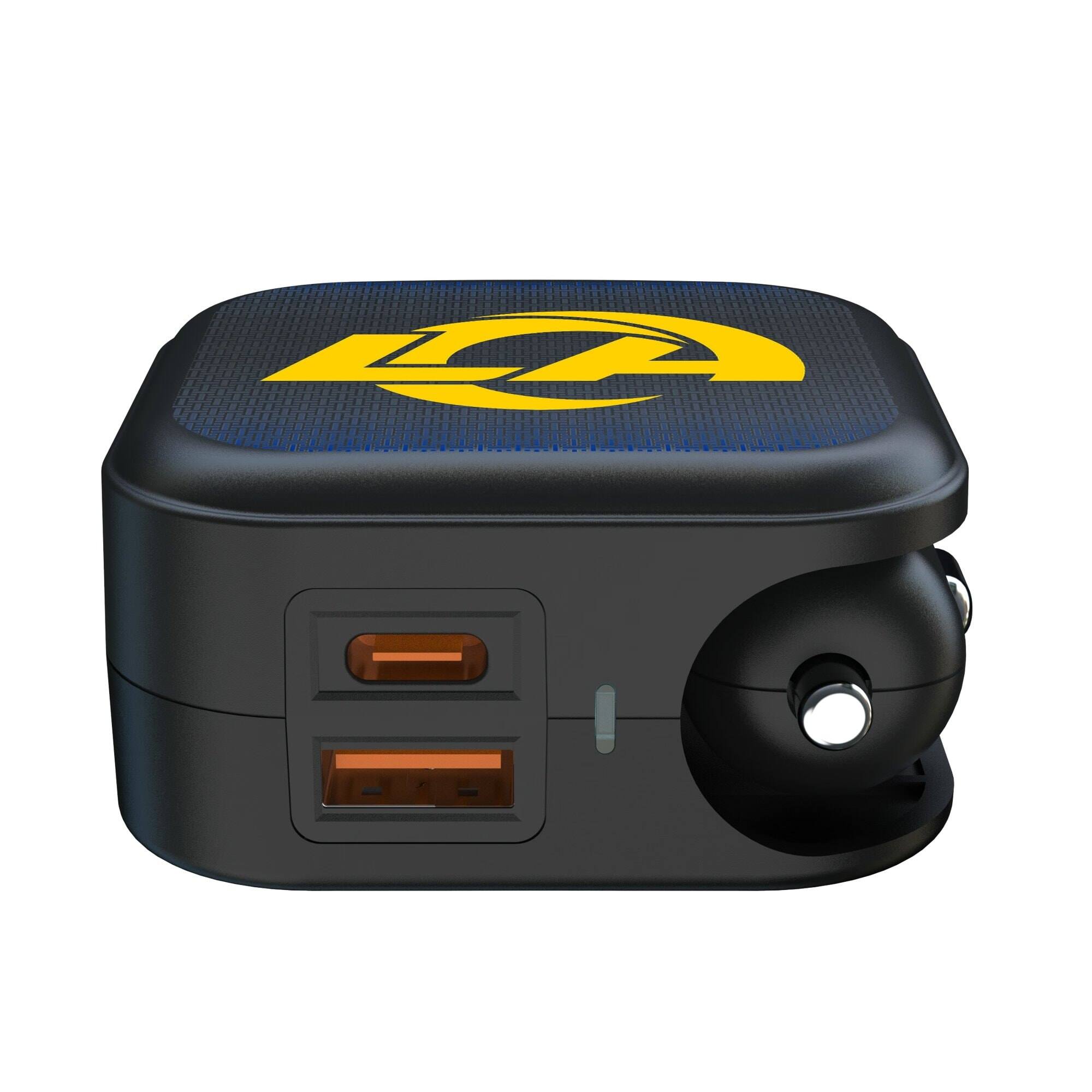 Alt View 1. Keyscaper - Los Angeles Rams 2-in-1 USB A/C Charger - Black.