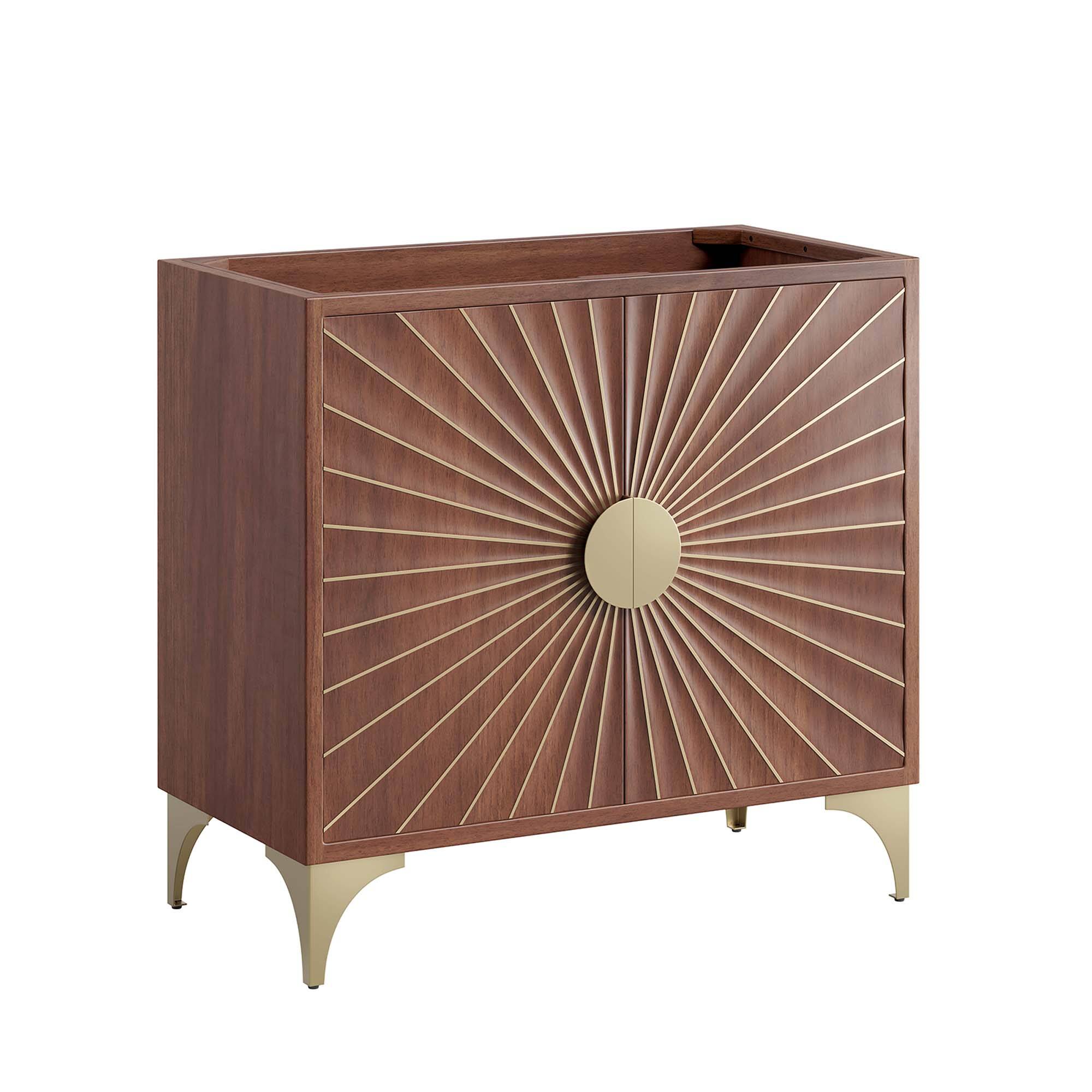 Angle. Modway - Daylight Bathroom Cabinet Basin Not Included by Modway - Walnut.