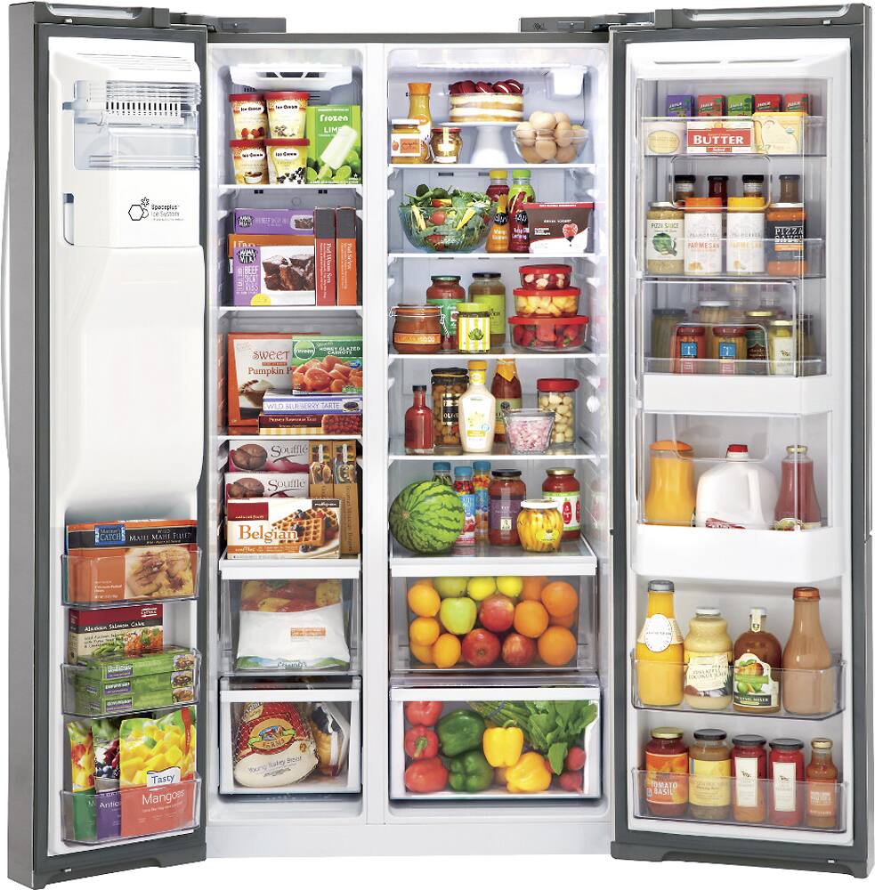 Alt View 1. LG - 26.0 Cu. Ft. Side-by-Side Refrigerator with Thru-the-Door Ice and Water.
