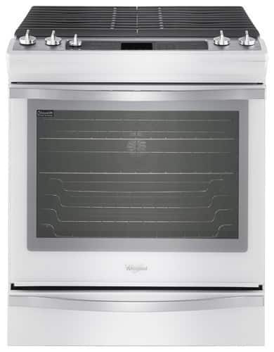 Whirlpool - 30" Self-Cleaning Slide-In Gas Convection Range - White Ice-Front_Standard 