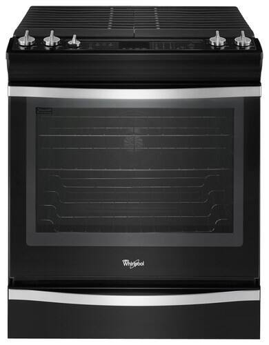 Whirlpool - 30" Self-Cleaning Slide-In Gas Convection Range - Black Ice-Front_Standard 