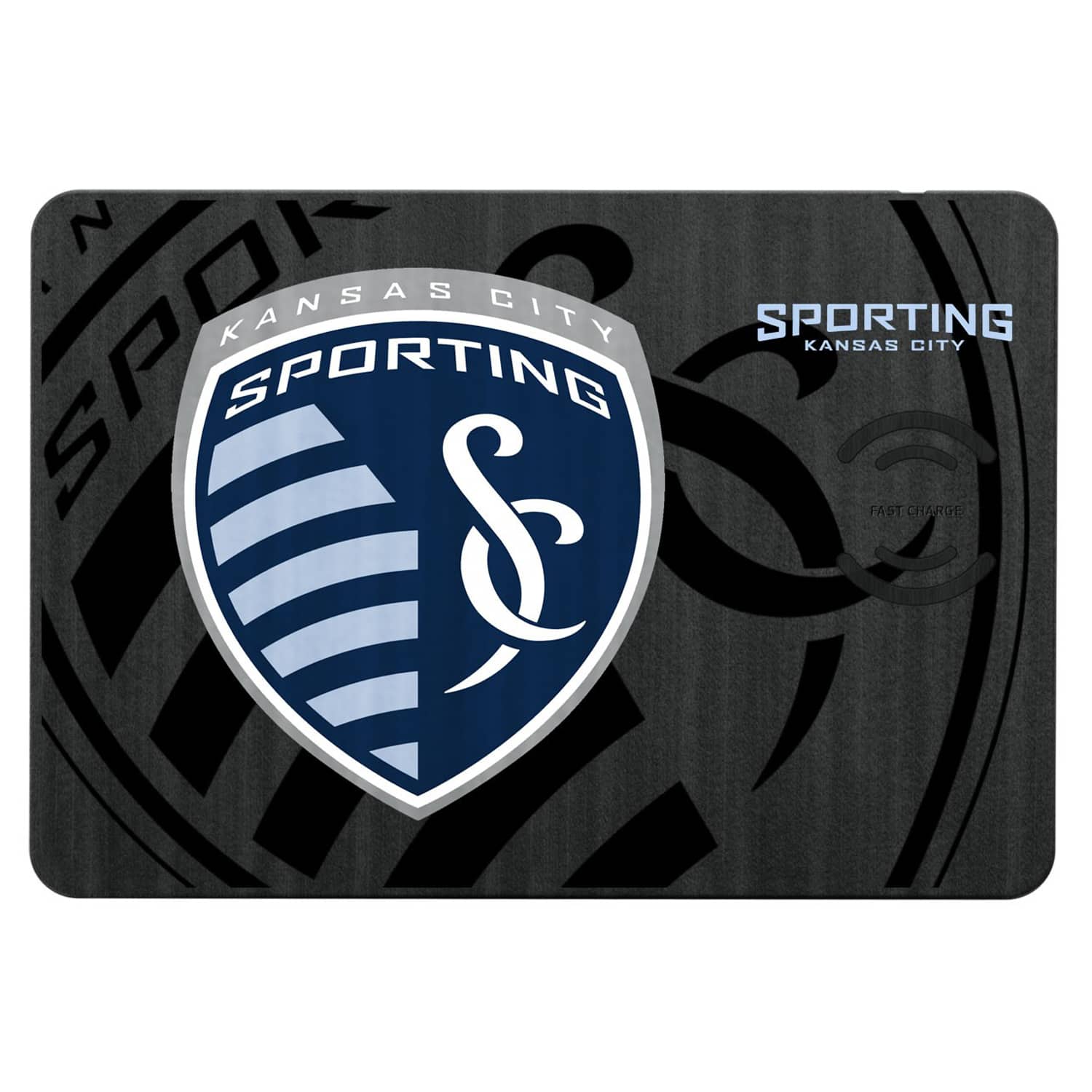 Keyscaper - Sporting Kansas City Mono Tilt Logo Wireless Charger & Mouse Pad - Multicolor