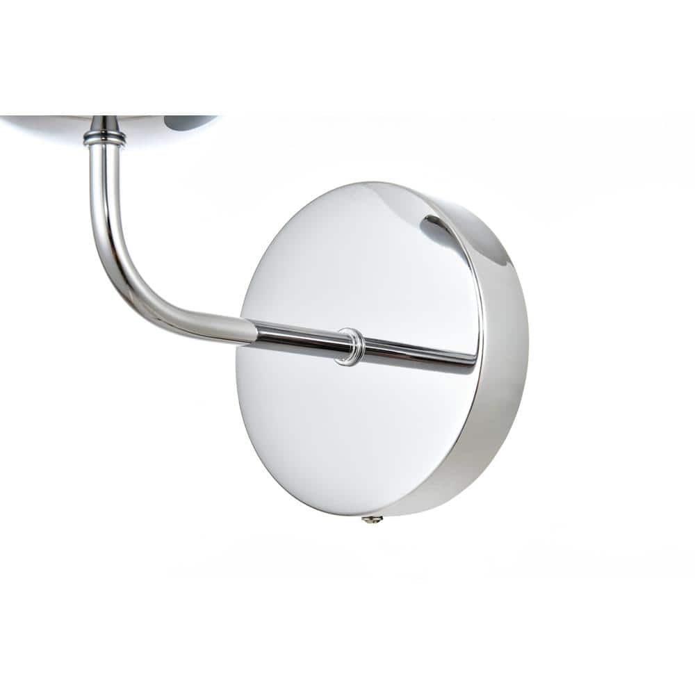 Living District- Genesis 1 light Bath Sconce- Chrome And Clear