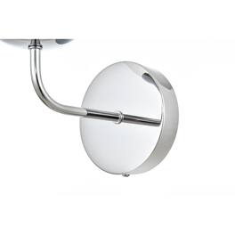 Living District - Genesis 1 light Bath Sconce - Chrome And Clear