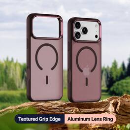 Dteck - Magnetic Case for iPhone 18 Pro Max, Slim PC+TPU Shockproof Protective Anti-Scratch Matte Finish Cover - Winered