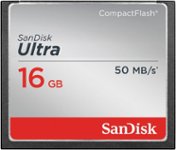Front Zoom. SanDisk - Ultra 16GB CompactFlash (CF) Memory Card.