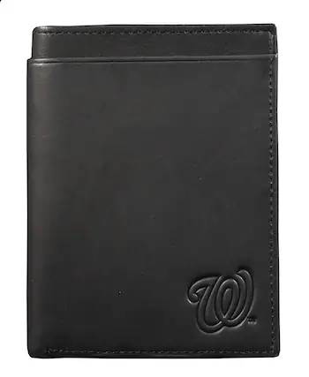 Front. Rico Industries - Washington Nationals Black Leather RFID Blocking Passport Holder Cover Travel Billfold Wallet for Men & Women - Multi.