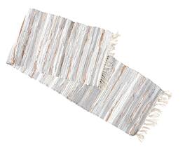 Audrey's - and Gold Chindi Cloth Woven Table Runner 12 Inches X 56 Inches - Gray