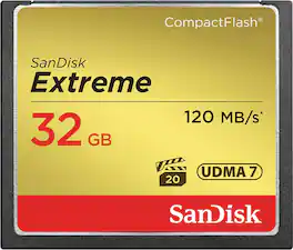SANDISK - Extreme 32GB CompactFlash (CF) Memory Card