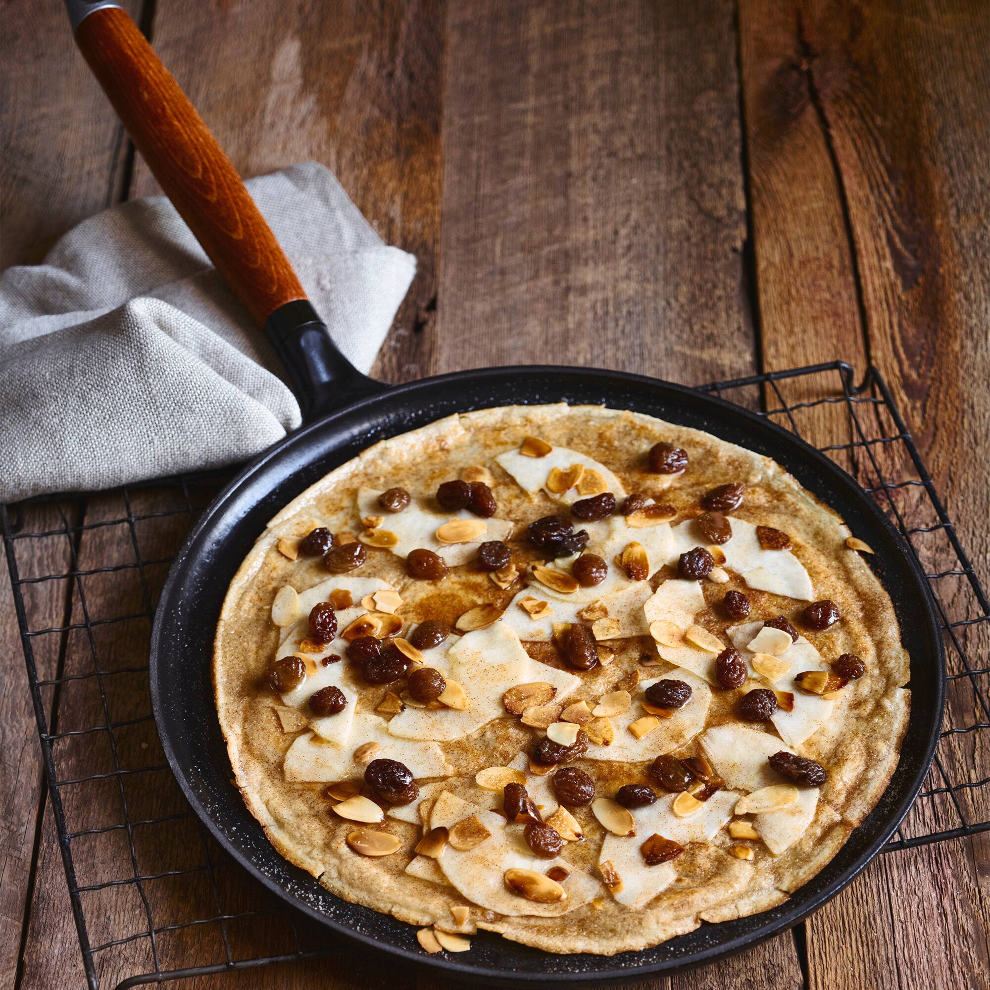 Alt View 1. Staub - Staub Cast Iron 11-inch Crepe Pan with Spreader & Spatula - Matte Black - Matte Black.