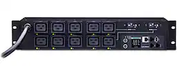 CyberPower - Switched Metered-by-Outlet PDU, 200-240V, 30A 10 Outlets, 2U Rackmount - Black