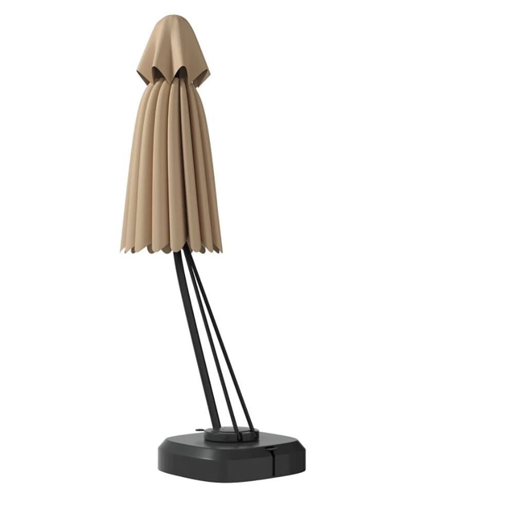 Alt View 4. Kadyn - 11 Feet Outdoor Cantilever Hanging Umbrella with Base and Wheels-Beige, Patio Offset Umbrella with Easy Tilt Adjustment.