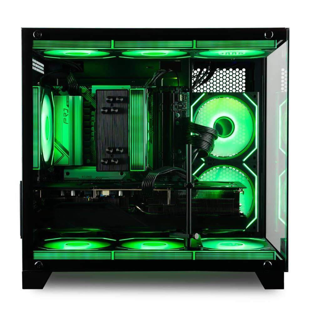Alt View 1. Empowered PC - Panorama RTX 5070, AMD Ryzen 7, 32GB RAM, 1TB NVMe SSD, HDMI + DP, Win 11 Pro, Prebuilt Gaming PC Desktop Tower Computer.