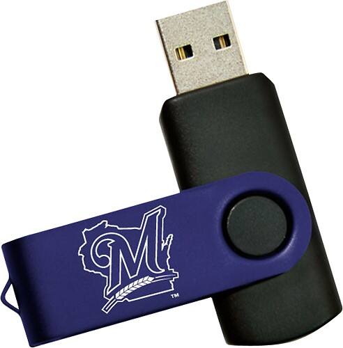 Front Standard. Tribeca - Swivel Milwaukee Brewers 8GB USB 2.0 Flash Drive.