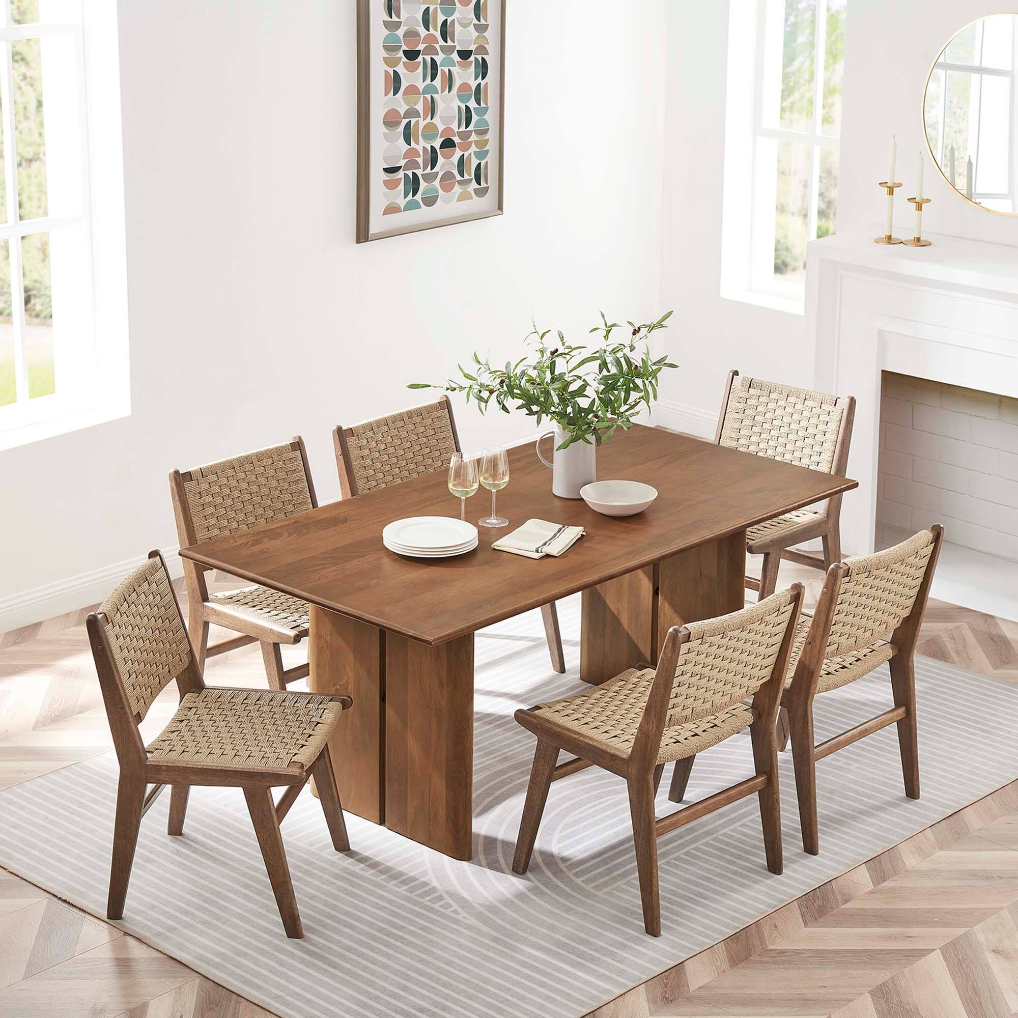 Alt View 6. Modway - Amistad 72" Dining Table - Brown.