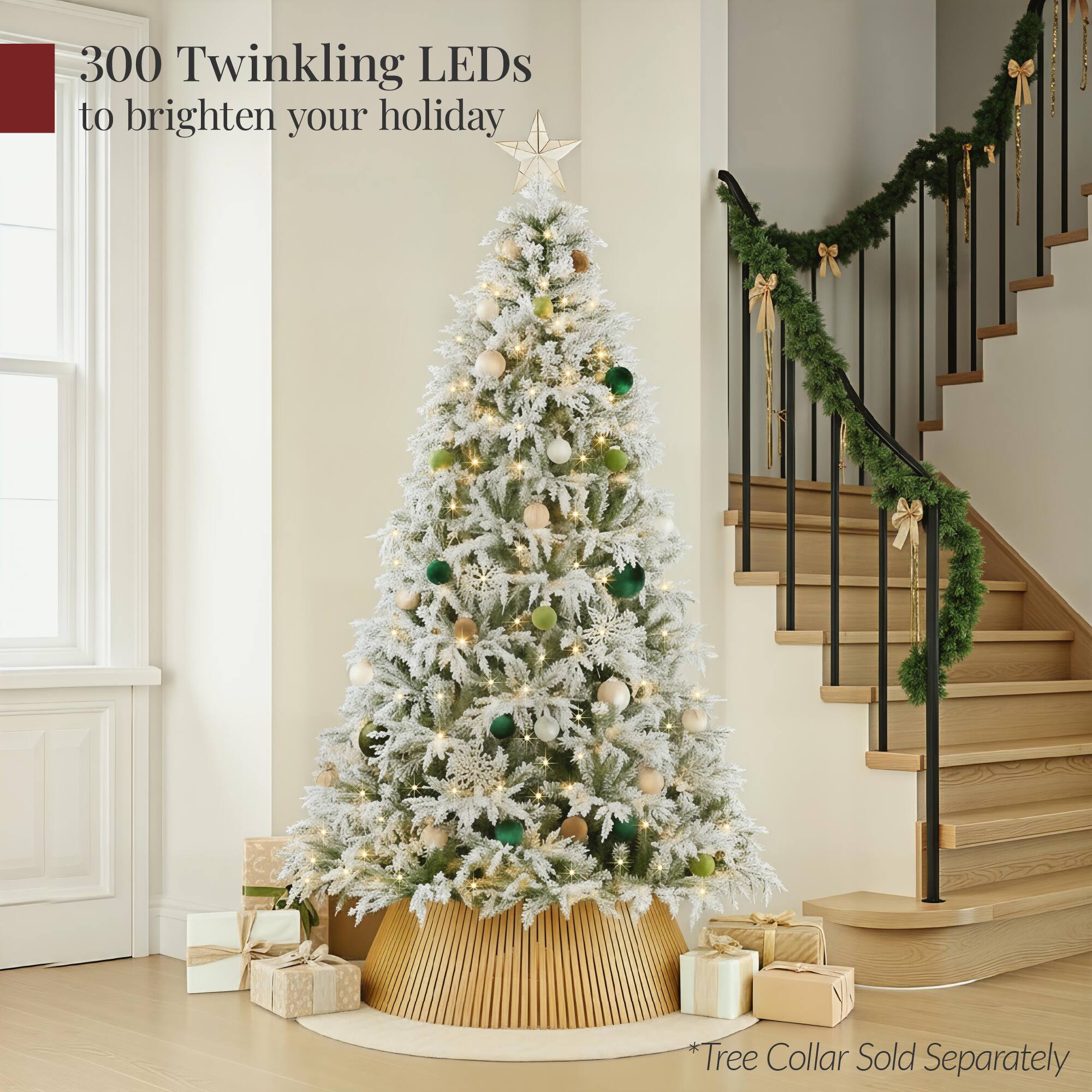 300 Twinkling LEDs to brighten your holiday

*Tree Collar Sold Separately