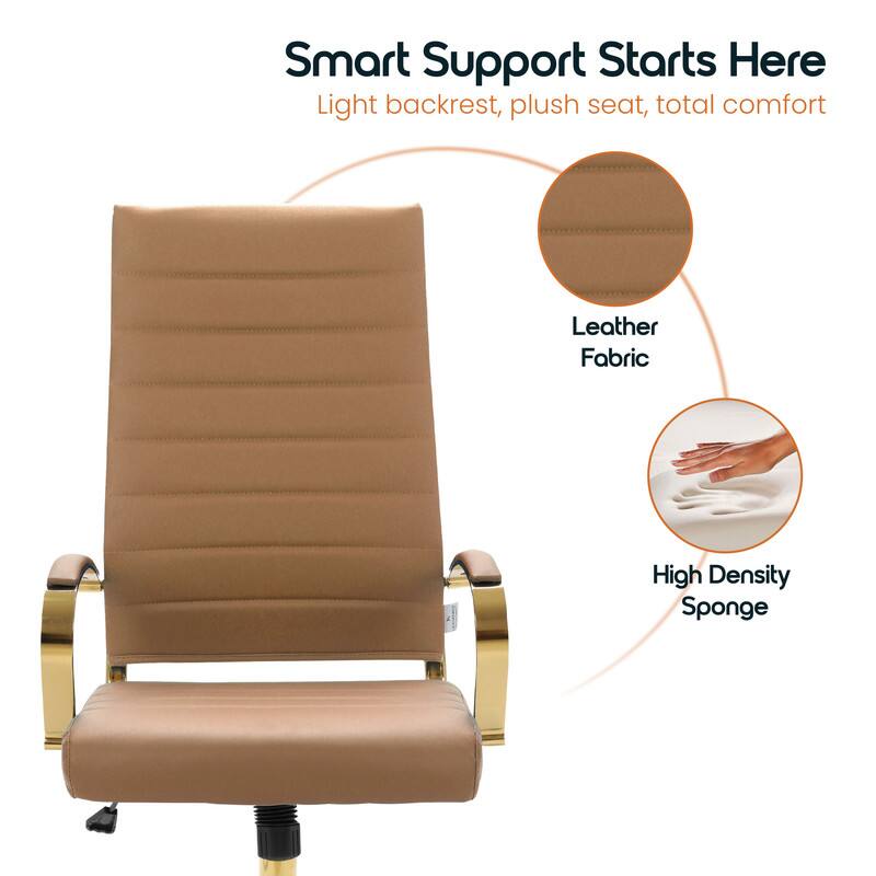 Smart Support Starts Here  
Light backrest, plush seat, total comfort  
Leather Fabric  
High Density Sponge