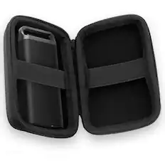 Front. CASEMATIX - Portable SSD Hard Drive Case for Samsung T5 EVO Portable External Solid State Drive | Protective Storage with Carabiner.