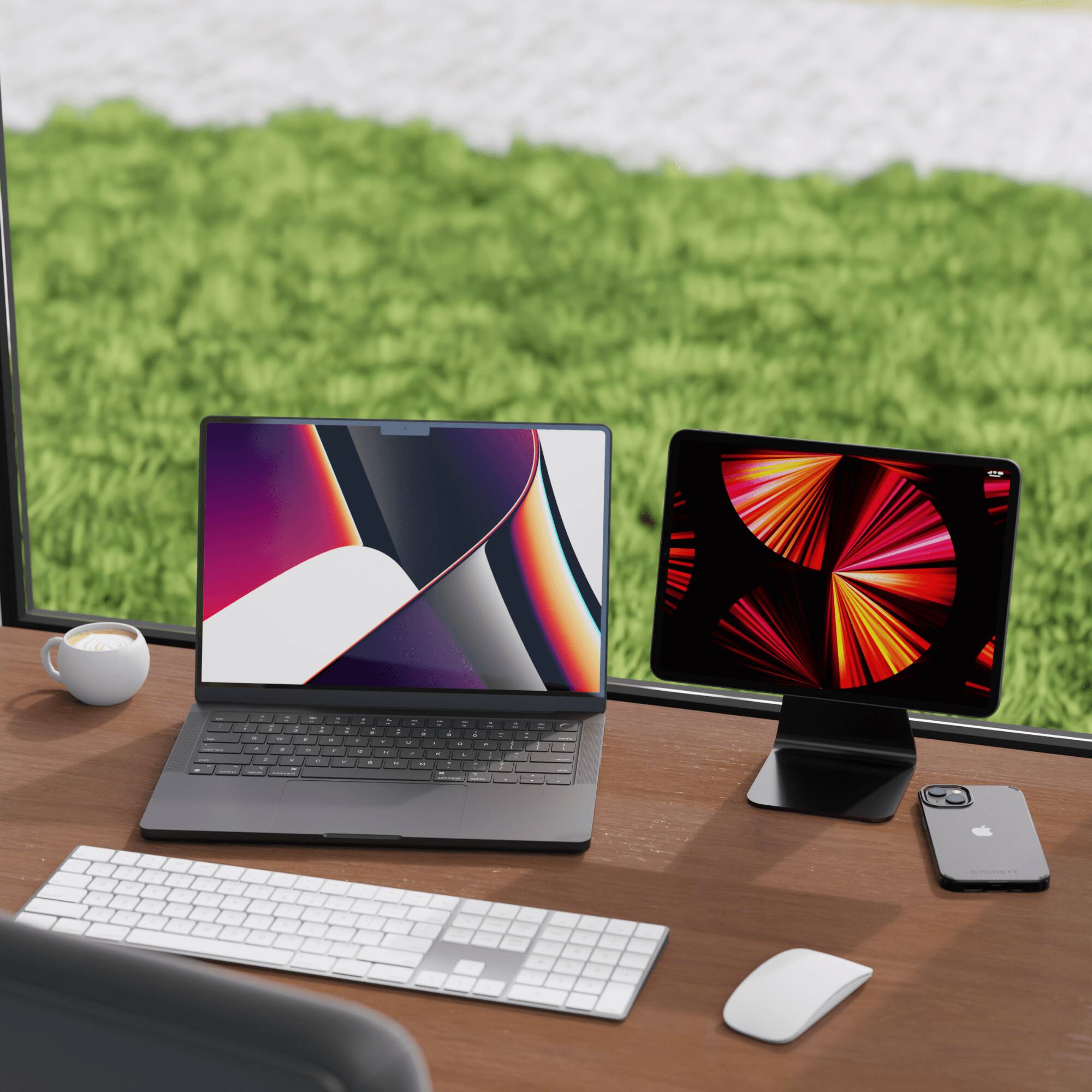 Alt View 6. Cygnett - MagStand for iPad 10.9/11" with Soft Silicon Face for iPad Attachment - Grey.