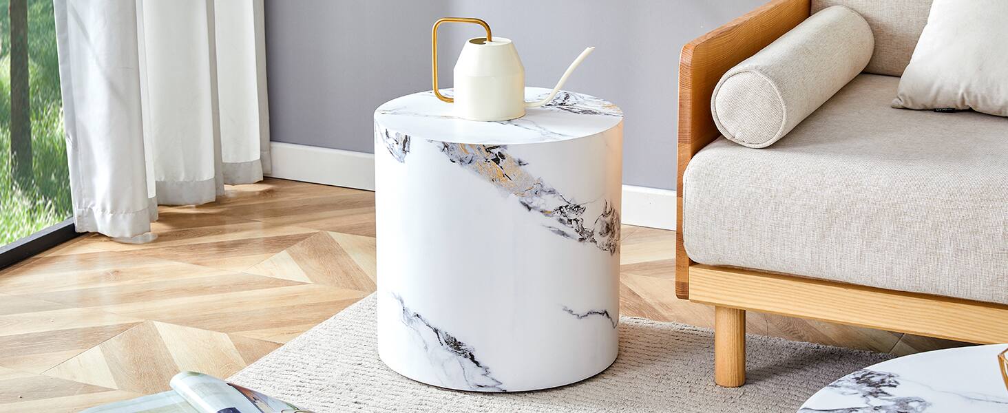 Alt View 8. APRILSOUL - Patterned Table Multi Style Integration Coffee Table Small Dining Table Workbench Makeshift Writing Desk - White.