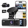 REDTIGER - 4K/2.5K HD Dash Cam, WDR, Night Vision, 64GB Card, GPS, 5.8GHz WiFi - Black