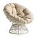 Angle. OSP Home Furnishings - Papasan Chair - Cream.