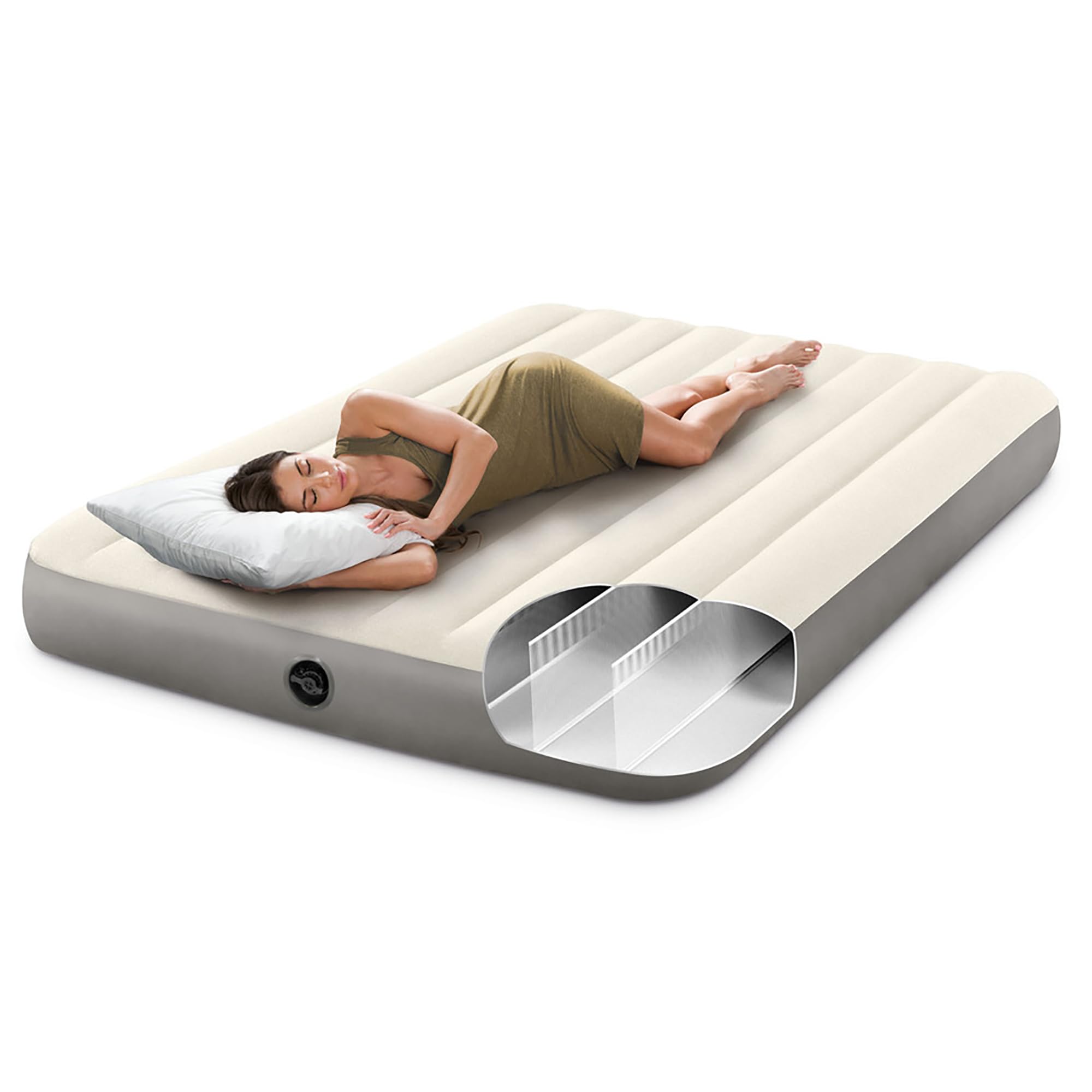 Alt View 6. Jadie Link - 64103e Dura-beam -high Air Mattress Fiber-tech - 10in Bed 600lb Capacity Pump Sold Separately - Twin.