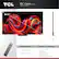 TCL 85" Class (84.5" diag.) QM8L Series
85QM8L
Dimensions:
TV with Stand: 74.00" x 43.80" x 13.40"
TV without Stand: 74.00" x 42.20" x 2.20"
What's in the Box:
- TCL TV with Google TV
- TV Stands
- Power Cable
- TV Remote + Batteries
- Quick Start Guide
Features and specifications subject to change.
Actual remote has pre-set channel buttons.
Channels can vary by country.