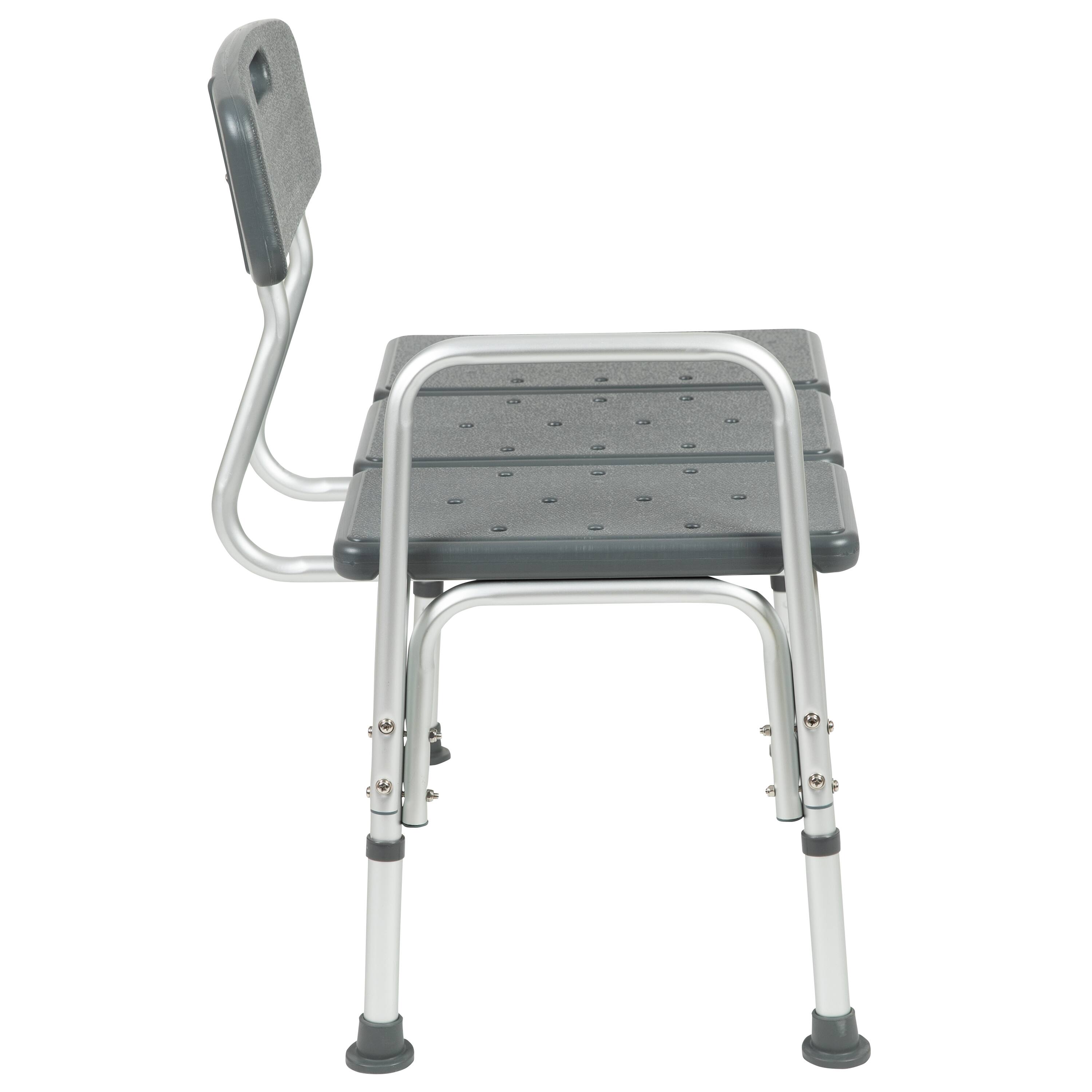 Alt View 8. Emma + Oliver - 300 Lb. Capacity Adjustable Bath & Shower Medical Transfer Bench - Gray.