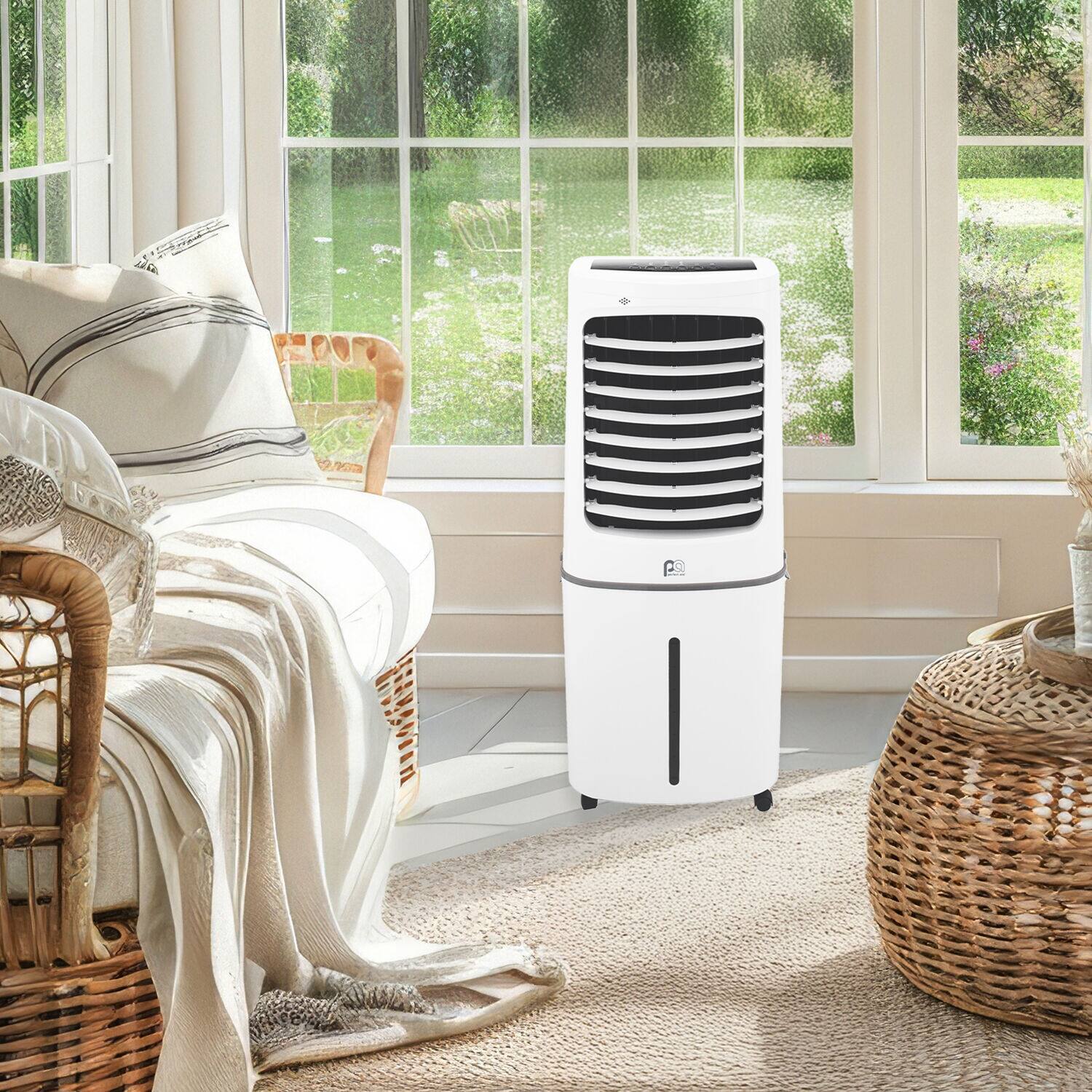 Alt View 4. Perfect Aire - 550 Sq.Ft. 560 CFM Portable Air Conditioner Evaporative Cooler - White.