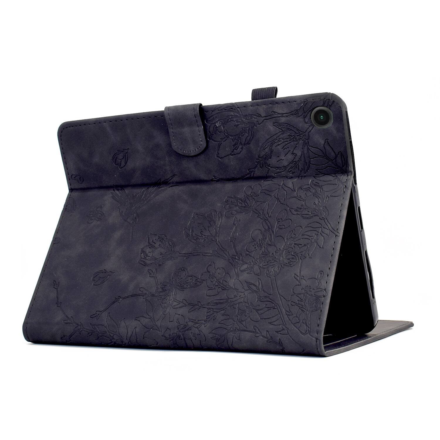 Alt View 2. Dteck - for Samsung Galaxy Tab A9+ 11-inch 2023 (SM-X210/X215/X216) Case,Embossed PU Leather Flip Cover with Card Slots Stand - Black.