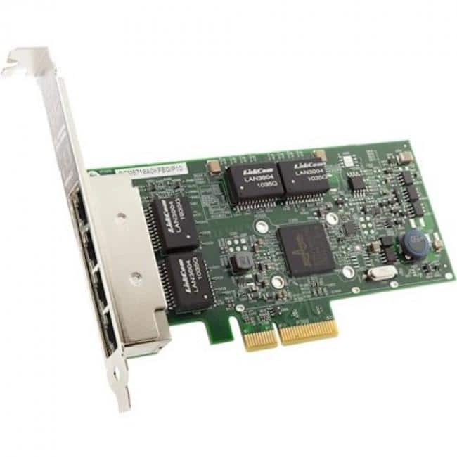 Lenovo - ThinkSystem NetXtreme PCIe 1Gb 4-Port RJ45 Ethernet Adapter By Broadcom - PCI Express 2.0 x4 - 4 Port(s) - 4 - Unknown