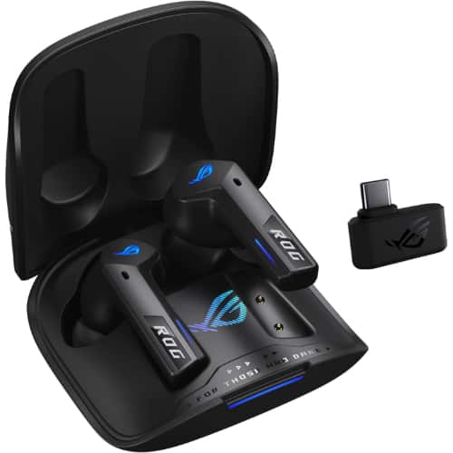 ASUS - ROG Cetra True Wireless SpeedNova Gaming Earbuds, Dual-Mode BT/2.4GHz, ANC, 46Hr Battery, Black