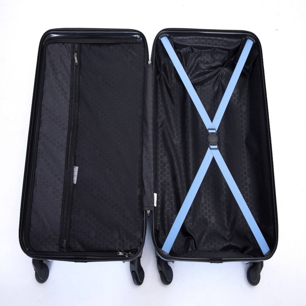 Alt View 7. Ropilly - Ropilly 3 Piece Luggage Set Hardshell Suitcase with Wheels Light Blue - Light Blue.