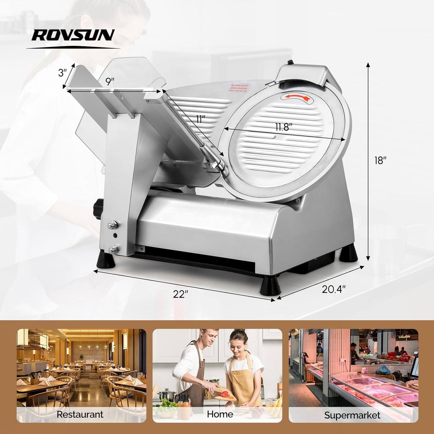 ROVSUN

3" 9" 11" 11.8" 18" 22" 20.4"

Restaurant Home Supermarket
